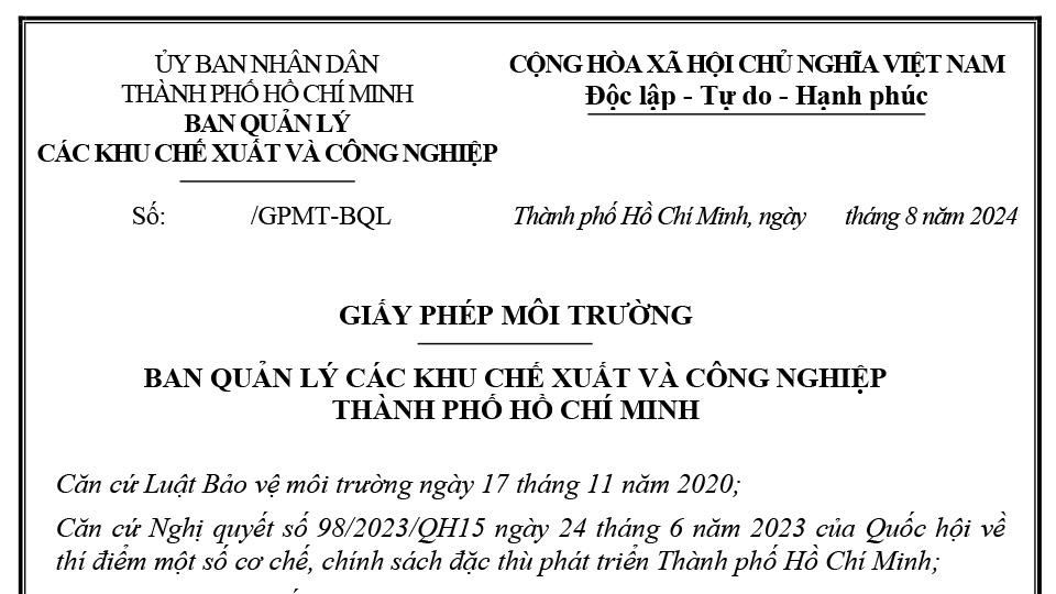 Giấy phép môi trường